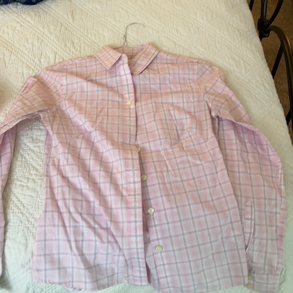 Pink plaid button down - Picture 1 of 1